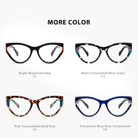 Lunettes optiques rétro faites à la main pour femmes avec monture épaisse en acétate Lunettes rondes ovales de style œil de chat