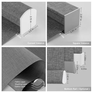 ZSTARR tissus sans colle enveloppé cantonnière moteur automatique pour stores de fenêtre stores roulants stores occultants - Product Image 2