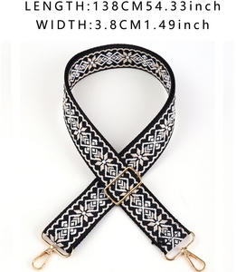 Vente en gros bon marché de 3.8cm de large <span class=keywords><strong>sangle</strong></span> de remplacement réglable pour sac à bandoulière sac à bandoulière <span class=keywords><strong>sangle</strong></span> jacquard motif de fleurs <span class=keywords><strong>sangle</strong></span> de sac - Product Image 3