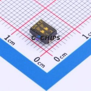 DSHP02TJGET DIP Switch SMD-4P,4.1x5.4mm Switch Flat Toggle, Groove Type Single Pole Single Throw 2 J-Lead - Product Image 1