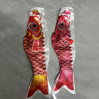 Drapeau de vent en satin en forme de carpe japonaise Koi, guirlande décorative volante pour bar à sushi japonais