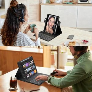 Nuova custodia per tastiera <span class=keywords><strong>iPad</strong></span> 11a/10a generazione, <span class=keywords><strong>dimensioni</strong></span> standard, rotazione a 360°, magnetica, wireless, retroilluminazione RGB, materiale PU, rimovibile - Product Image 6
