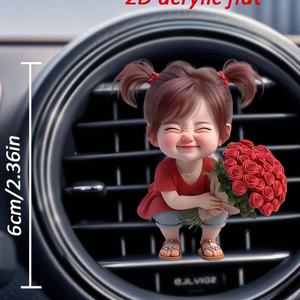Diffuseur de parfum pour voiture en forme de chat mignon et créatif, clip de sortie d'air de voiture en acrylique, accessoires de voiture, décoration, pendentif, diffuseur d'air pour voiture - Product Image 5
