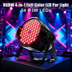 Projecteur LED Par 54x3W à Prix Usine, Lumière de Scène RGBW 4-en-1 avec Contrôle Sonore DMX512 pour Discothèque, Bar, KTV, Mariage, <span class=keywords><strong>DJ</strong></span> - Product Image 2