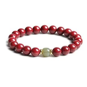 Natuurlijke Cinnabar Hetian <span class=keywords><strong>Jade</strong></span> armband Fidelity Echte dames Guofeng Hoge inhoud Paars Goud Zand Cadeau-sieraden - Product Image 5