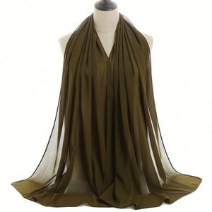 Foulard Hijab en Mousseline de Soie et Tissu Seersucker Perlé Uni en Polyester pour Femme, 50*180cm, Haute Qualité, Prix Bas, Idéal pour l'Exportation - Product Image 6