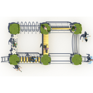 Lớn Đu Leo Núi Kết Hợp Lưới Nhựa Trượt Thép <span class=keywords><strong>Trampoline</strong></span> Công Viên Cho Nhà Trường Gia Đình Cuộc Phiêu Lưu - Product Image 4
