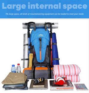 Mochila de Senderismo LESHIDADA de Alta Calidad, 70L, Oxford, Impermeable, Ligera, con Logotipo Personalizado para Hombre y Mujer - Product Image 5