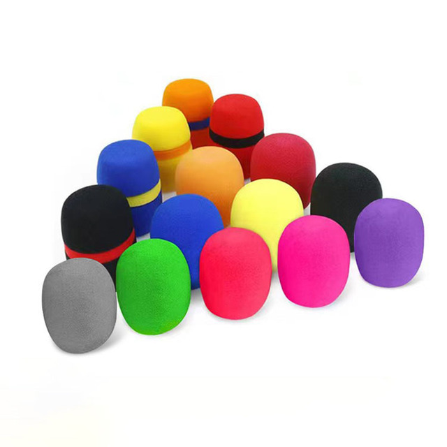 Factory Wireless Handheld Microphone Cover Colorful Windproof Anti-Saliva and Washable Sponge Foam Cover for Most Microphone