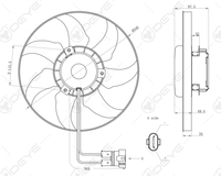 OE #   7D0959455K 7D0959455D Pièces automobiles, ventilateur de refroidissement du radiateur, moteur 12V DC pour VW TRANSPORTER 1990 - 2003