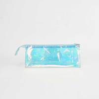 Étuis à crayons transparents pour filles en PVC, petite pochette à fermeture éclair pour crayons marqueurs sac de rangement de papeterie