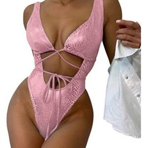 Conjunto de Bikini de 3 Piezas con Estampado de Leopardo Personalizado para Mujer, Talla Grande, Traje de Baño con Rayas de Cristal, Vestido de Playa - Product Image 5