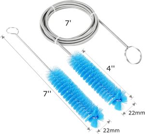 Aquarium Filter <b>Hose</b> Brush Stainless Flexible Tube <b>Long</b> Double-ended Bent Pipe Steel Spring CPAP Tube Brush Cleaning Brush - Product Image 2