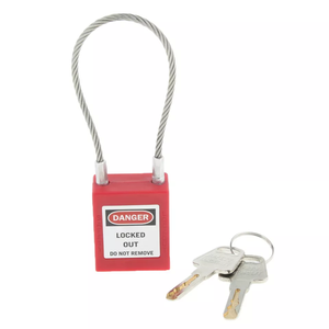 Candado de Seguridad Industrial de Nylon PA de 6 mm con Certificación ROHS, Candado de Cable con Doble Llave para Bloqueo y Etiquetado - Product Image 6