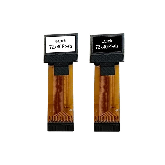 High Quality 0.42 Inch PMOLED Display Monochrome 72x40 Resolution Long Cable Small Size with Low Energy Consumption
