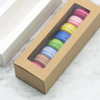 Boîte d'emballage de macaron clair boîte de bonbons cadeau pour 6 emballagemacaroon boîte avec plateau en plastique