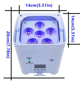 Rgbwa + UV 6-in-1 DMX điều khiển LED di chuyển đèn 6x18w sân khấu uplights cho đám cưới Nhà thờ bên khiêu vũ công viên chủ đề - Product Image 4