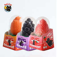 Es Krim PoPI CAT 3D Virus Selebriti Internet Rasa Campuran Jeruk Anggur Stroberi Buah Tropis Segar Beku Kotak Dessert 75g