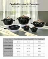 Lot de 11 casseroles en fonte émaillée en forme de citrouille pour la cuisson – Vente en gros – Fabricant d'ustensiles de cuisine