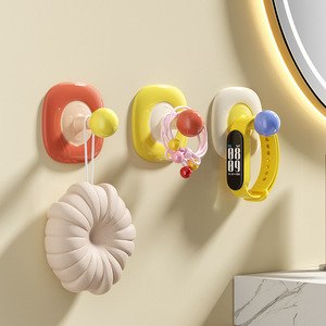 Dopamine Flower Shaped No Drill <b>Hooks</b> Strong Adhesive Wall Mounted Storage <b>Hooks</b> For Bathroom <b>Kitchen</b> 3-5kg Load Capacity - Product Image 2