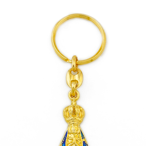 Nuevo llavero de aleación de Zinc Virgen María con esmalte azul colgante religioso católico llavero regalo de joyería cristiana para creyentes - Product Image 6