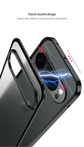 Étui de téléphone antichoc avec cadre métallique givré et boucle à pression pour Google Pixel 10 Pro XL 9 Pro 8a 7 - Product Image 5