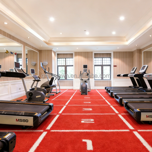 <span class=keywords><strong>Gazon</strong></span> <span class=keywords><strong>synthétique</strong></span> pour salle de sport, <span class=keywords><strong>gazon</strong></span> de gym intérieur, respectueux de l'environnement, résistant au feu, matériau PP/PE durable, couleur rouge personnalisée - Product Image 5