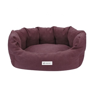 Peppy friends-funda de cojín lavable para cama de perro ovalada, diseño Vintage de lona, para interiores, todas las estaciones - Product Image 1