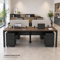 Bureau de travail moderne convertible et extensible pour deux personnes, en bois, avec chaise, combinaison modulaire pour employés