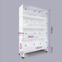 Cage à oiseaux professionnelle en métal robuste de 70 cm, empilable, pour l'élevage de plusieurs oiseaux, cage à perroquets