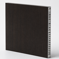 Panneau en aluminium nid d'abeille à grain de bois d'ébène profond personnalisé pour panneaux décoratifs d'intérieur