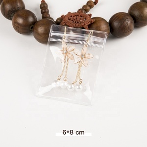 Ready To Ship Custom Printed Clear Zip Lock Zipper Pouch Small jewelry plastic bag for jewelry
