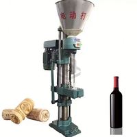 Machine semi-automatique de pose et de pressage de bouchons souples pour bouteilles de vin rouge, prix usine