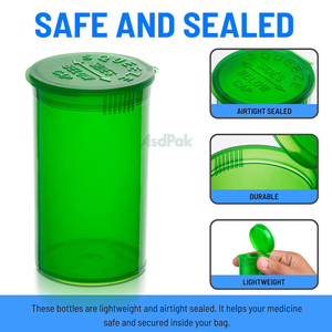 6 13 19 30 60 90 Dram Pop Top Medical PP <b>Plastic</b> Vials Screw <b>Cap</b> 10ml/30ml Capacity Screen Printing Packaging - Product Image 2