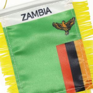 Custom UZBEKISTAN Satin Pennant Flag Car Mini Flag <b>Banner</b> with Yellow Tassels - Product Image 4