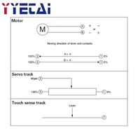 1 pièce/lot Potentiomètre mélangeur 100% ALPS RSA0k11v901s, poussoir motorisé à glissement direct, micro-interrupteur à simple liaison 10kb