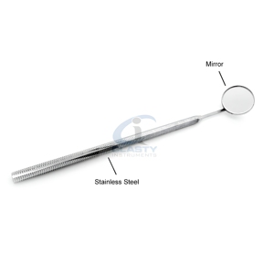 กระจกตรวจฟันสแตนเลสแบบใช้มือสำหรับการผ่าตัด ระดับ Class I - Product Image 1