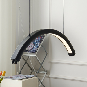Nouvelle <span class=keywords><strong>lampe</strong></span> LED demi-lune pour salon de beauté, 27 pouces, 110V/220V, 48W, à intensité variable, pour extension de cils - Product Image 5