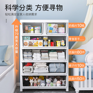 <b>Plastic</b> <b>Storage</b> Cabinet <b>Drawer</b> Organizer Portable Simple Household Clothing <b>Storage</b> Rectangle Floor Type Multi Color - Product Image 5