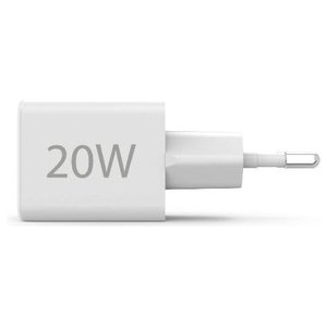 Caricabatterie USB <b>Type</b> A USB <b>Type</b> <b>C</b> 20W White Fast Charging Adapter - Product Image 4