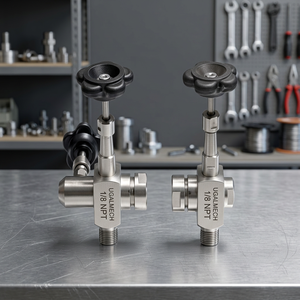 Verre de jauge en acier inoxydable SS202 SS304 |   150 #   Vanne d'isolement filetée pour jauge de niveau d'eau, testée selon la norme API 598 - Product Image 3