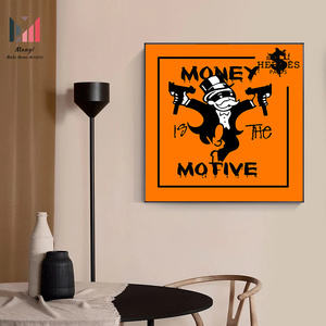 Graffiti Carton money Series Wall Art imágenes e impresiones Make Money pop Art posters lienzo pintura para la decoración <span class=keywords><strong>de</strong></span> la habitación <span class=keywords><strong>de</strong></span> la oficina en el hogar - Product Image 4