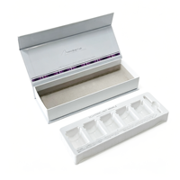 Boîtes rigides en papier imperméables de luxe personnalisées avec doublure en éponge pour huile pour les yeux de 10 ml, insert en mousse pour film, cosmétiques, soins de la peau, sérum, peptides