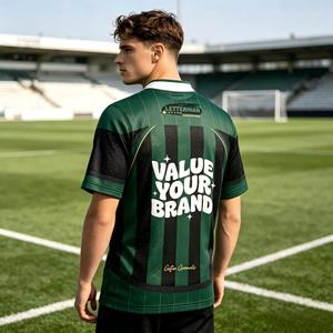 Camiseta de Fútbol Personalizada al por Mayor, Camiseta de Fútbol Sublimada de Alta Calidad, Transpirable, de Secado Rápido, con Logotipo Personalizado, Número, Nombre del Equipo, Partido - Product Image 4