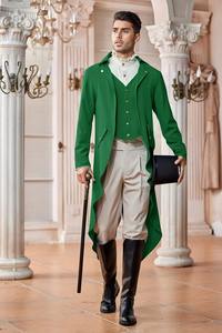 <span class=keywords><strong>Disfraz</strong></span> Gótico Vintage Steampunk para el Día de San <span class=keywords><strong>Patricio</strong></span>, Abrigo con Cola de Elfo, Sombrero de Duende y Corbata de Lazo - Product Image 4