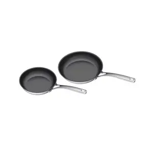 20/24cm Black Ceramic 2 Pcs Non Stick Steak Fryer Stainless Steel Fry Pan