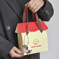 Nouvelle boîte portable de style indie pour emballer les biscuits, les bonbons, le nougat flocon de neige et les pâtisseries au jaune d'œuf