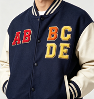 Patchs en chenille personnalisés avec lettres de l'alphabet, thermocollants, pour sweat-shirt, veste, jean, sac à dos, chapeau, vente en gros