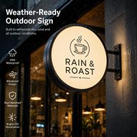 Panneau publicitaire lumineux LED mural facile à installer, boîte à lumière en acrylique rétroéclairée pour extérieur, panneaux publicitaires lumineux LED