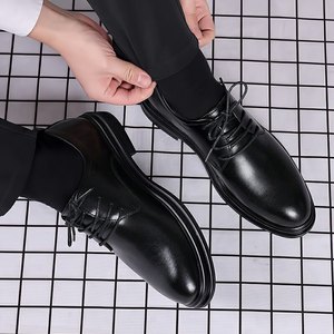 <span class=keywords><strong>Scarpe</strong></span> <span class=keywords><strong>da</strong></span> <span class=keywords><strong>Uomo</strong></span> in PU con Lacci, Modello 2025, Eleganti e Casual, Stile Britannico di Alta Gamma, Suola Morbida, Nere, per Matrimoni e Cerimonie - Product Image 3